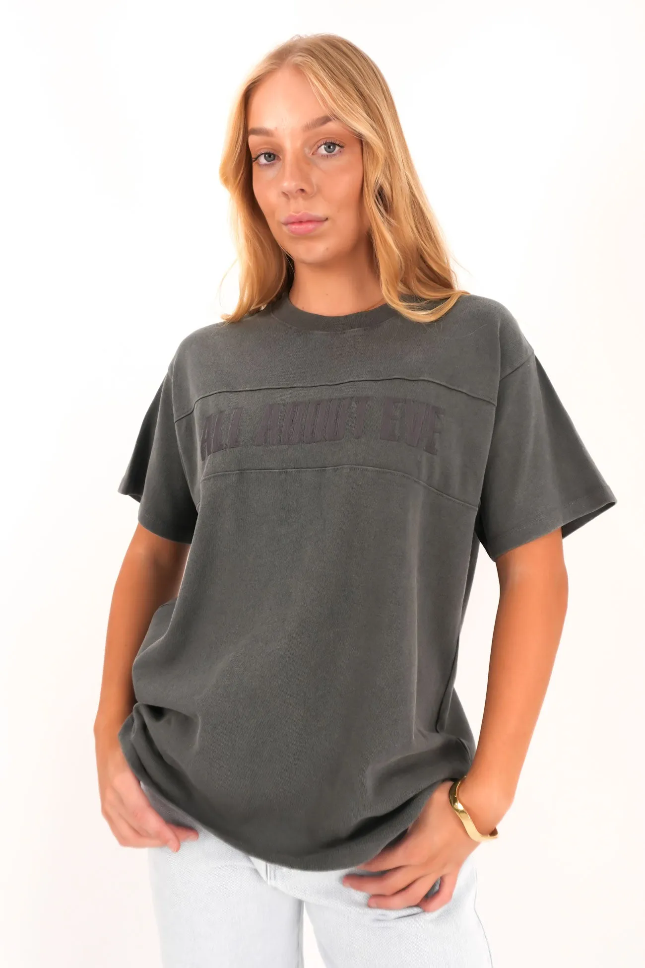 Comfy Design Wear Vital Washed Oversized Tee Charcoal