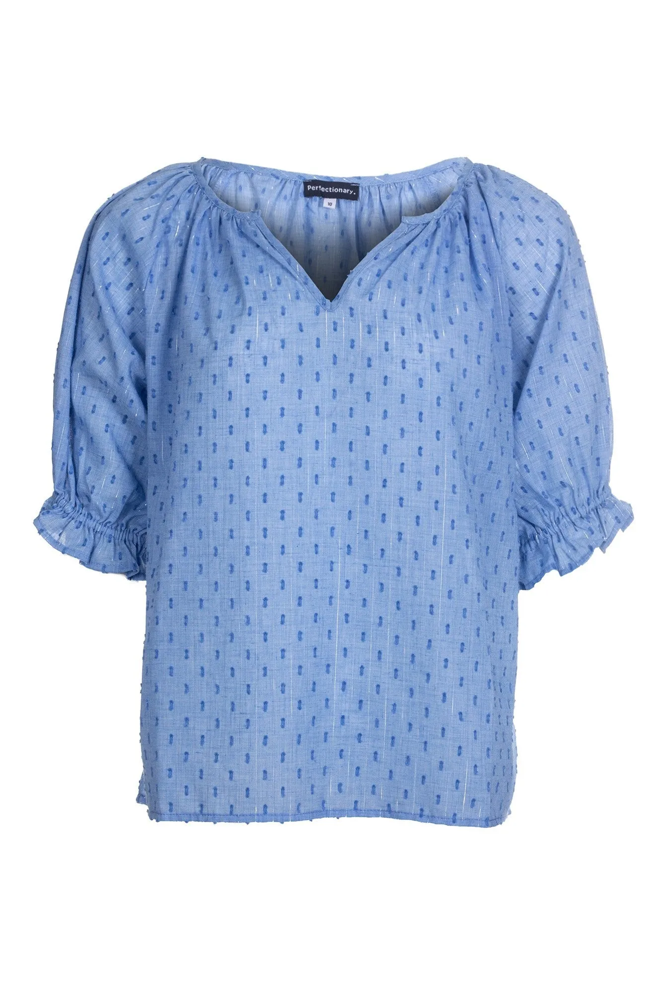 Drive Core Fashion Accessory Poly Cotton Dobby Top | SKY | 4671A1