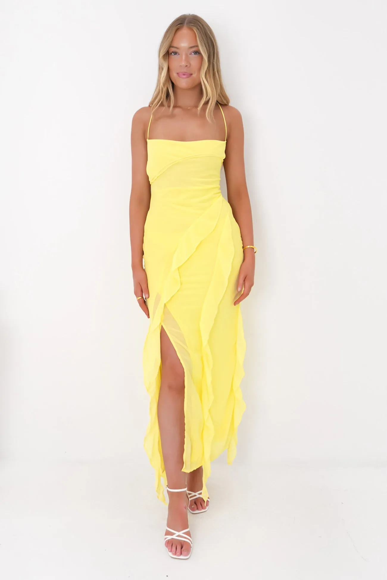 Formal Wear Basic Mood Loz Maxi Dress Yellow