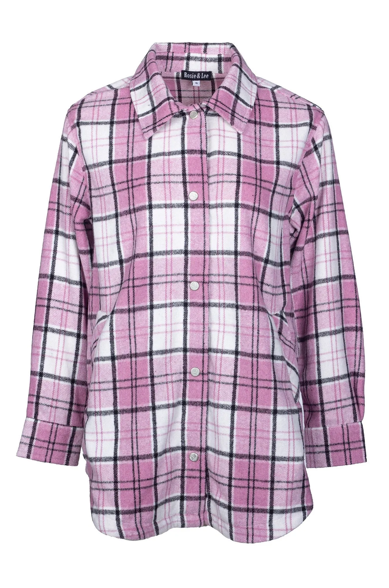 Weekend Chill Style Brushed Checks Jacket | Pink Ivory Check | 6033B1