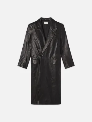 Tailored Leather Coat -- Black Anti Glare Trim