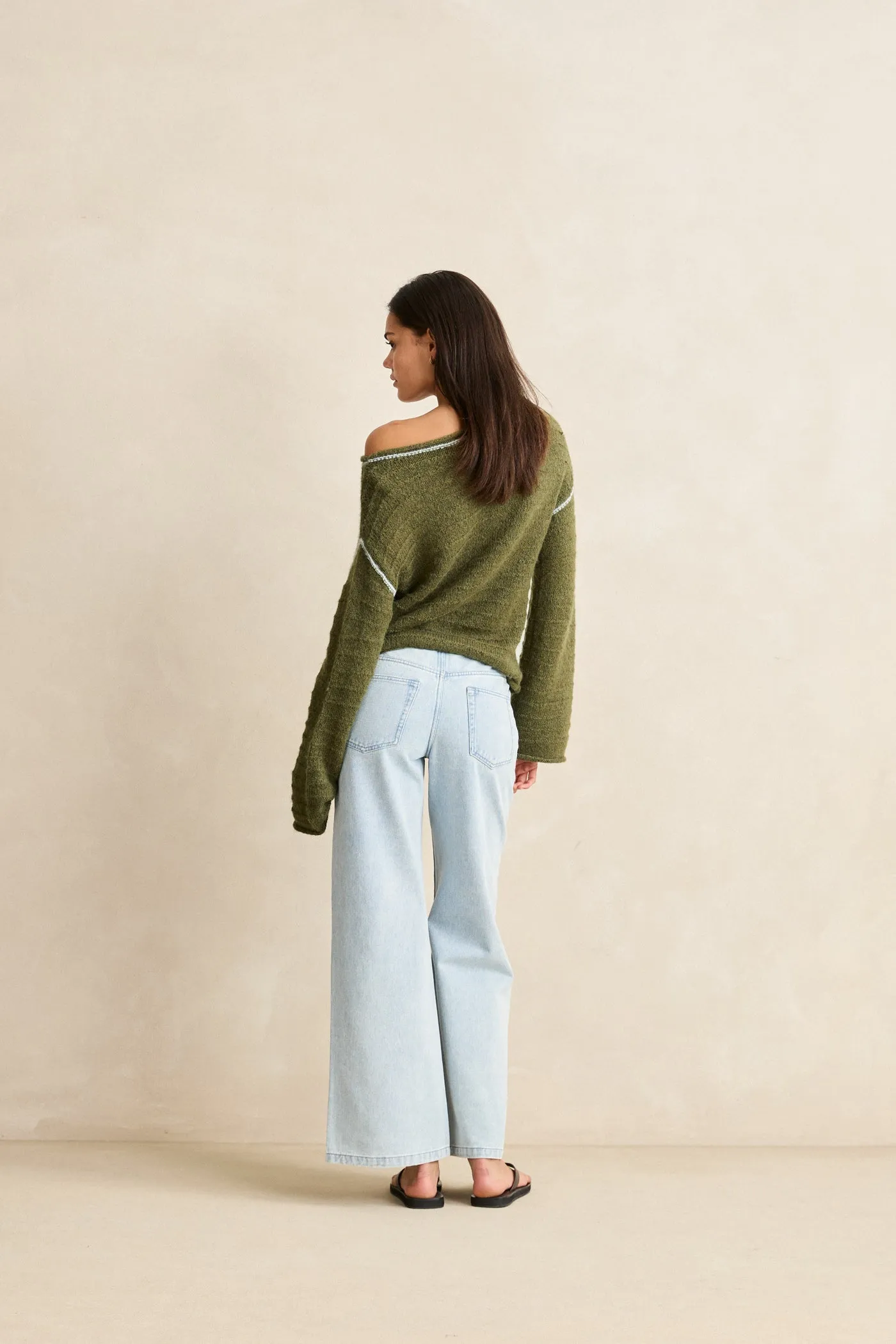 Work Outfit Classic Warmth Baklava Knit Forest