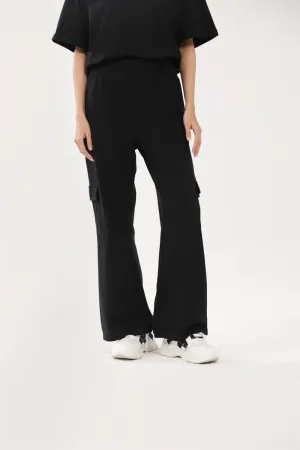 WIDE LEG CARGO TROUSERS Elasticized Cuffs TearResistantPanels