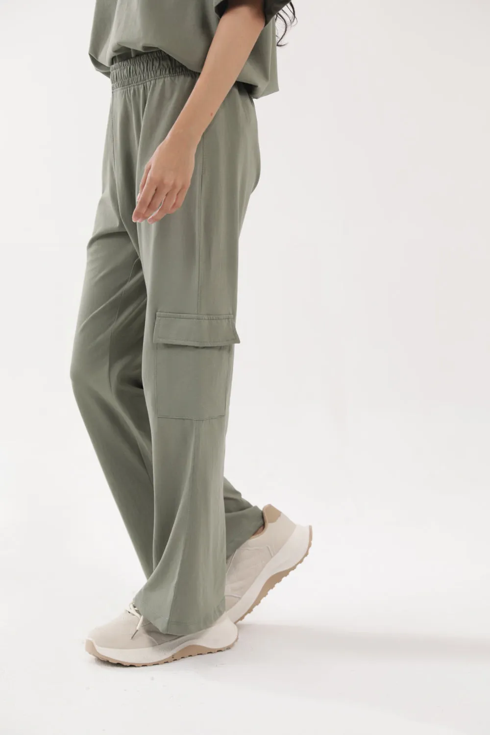 WIDE LEG CARGO TROUSERS Anti Static Fabric
