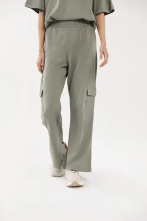 High Rise Design WIDE LEG CARGO TROUSERS
