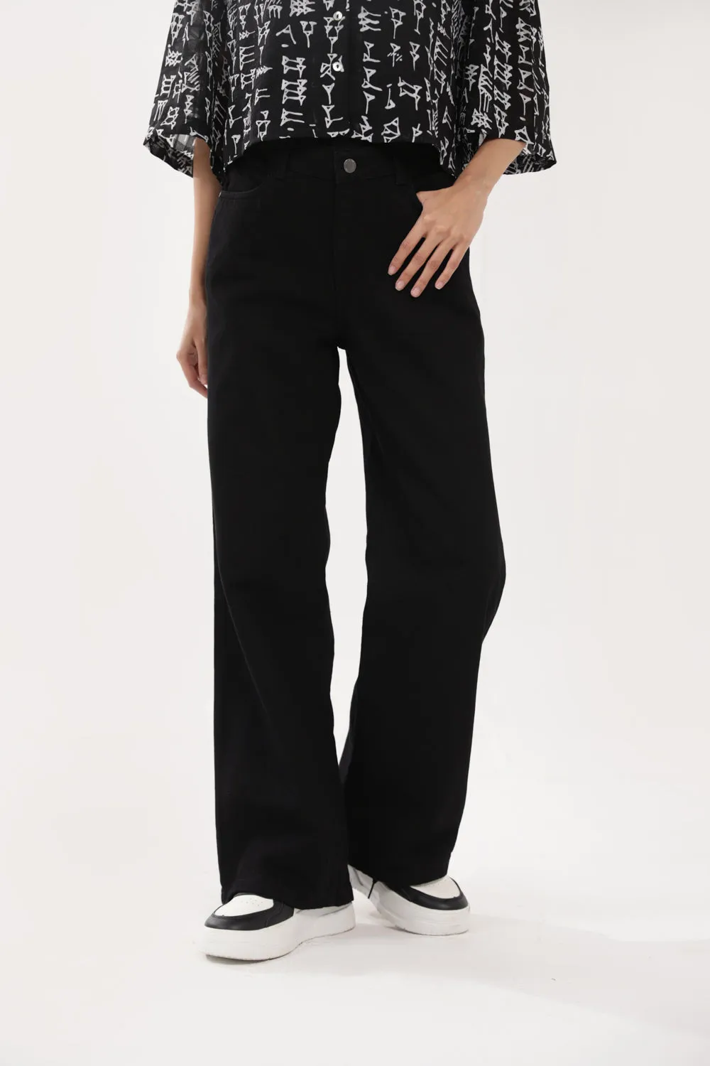 Comfortable Wear Minimal Stretch Fit WIDE LEG DENIM
