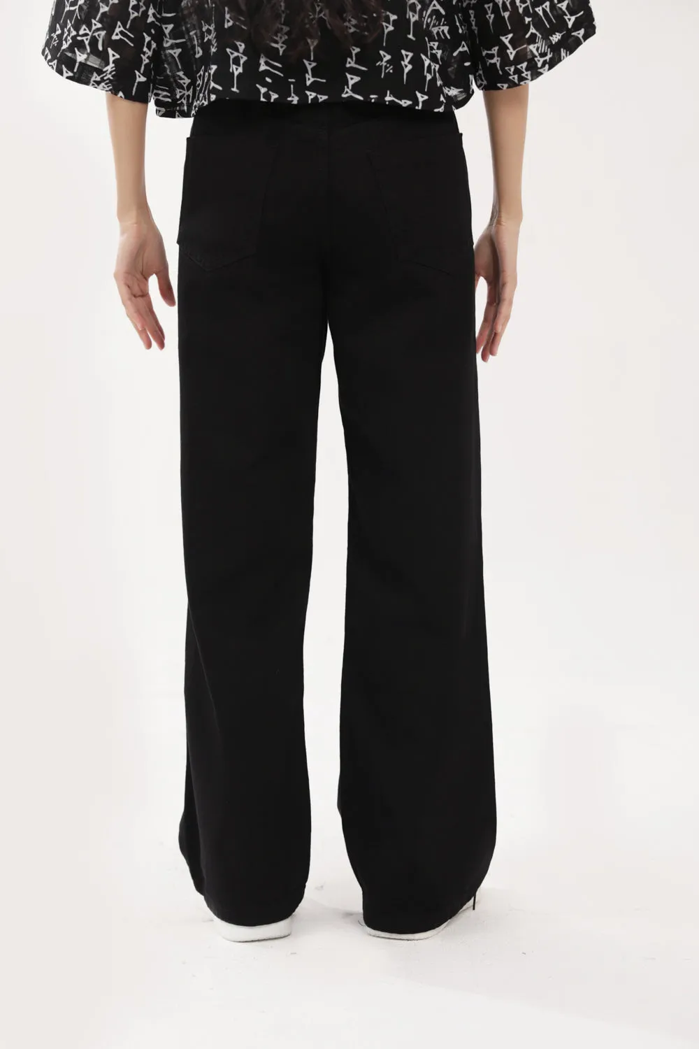 BreathableMeshLining Breathable Stretch Wear WIDE LEG DENIM