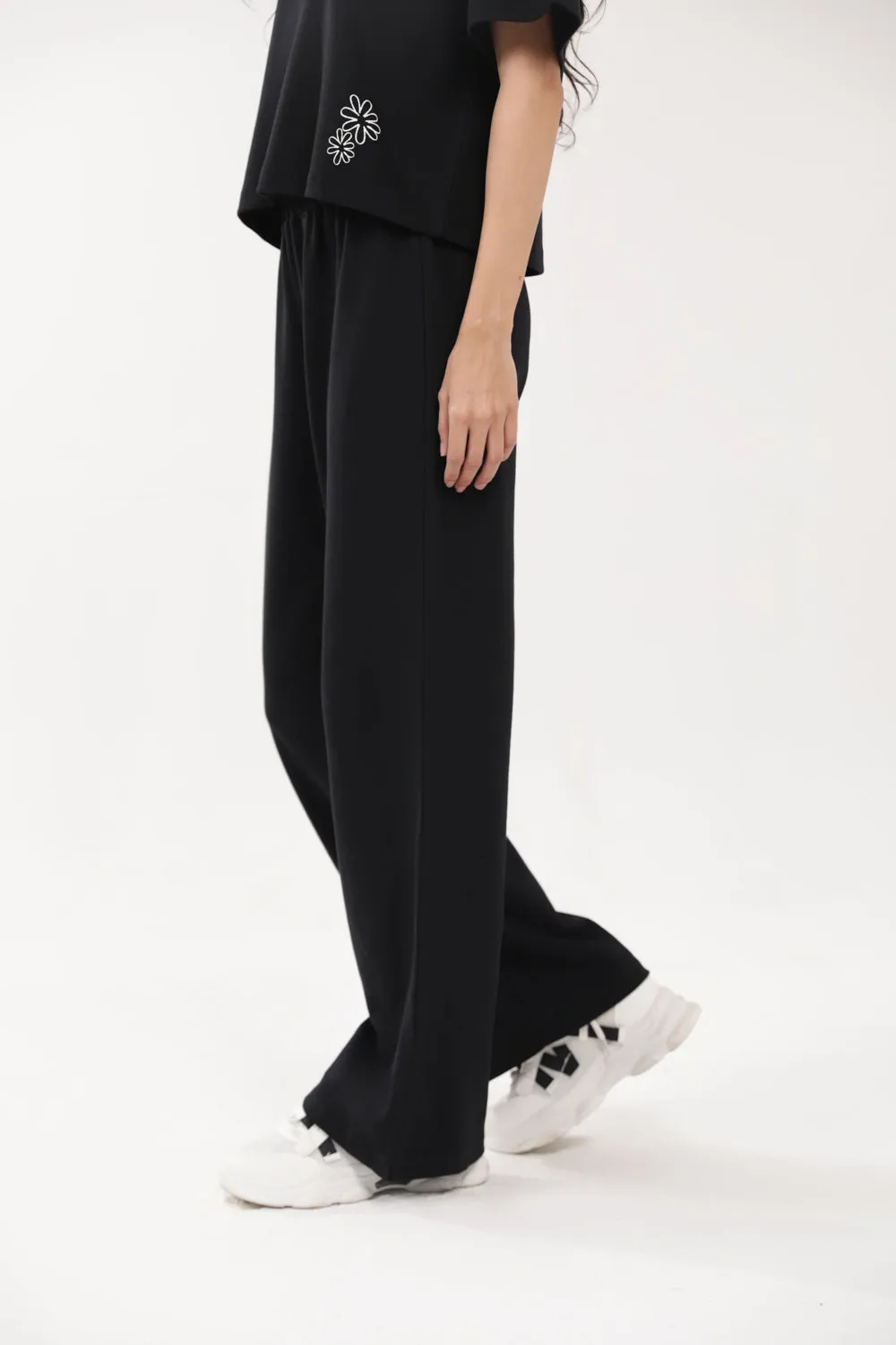 Chilly Weather Fashion Staple WIDE LEG GRAPHIC TROUSERS