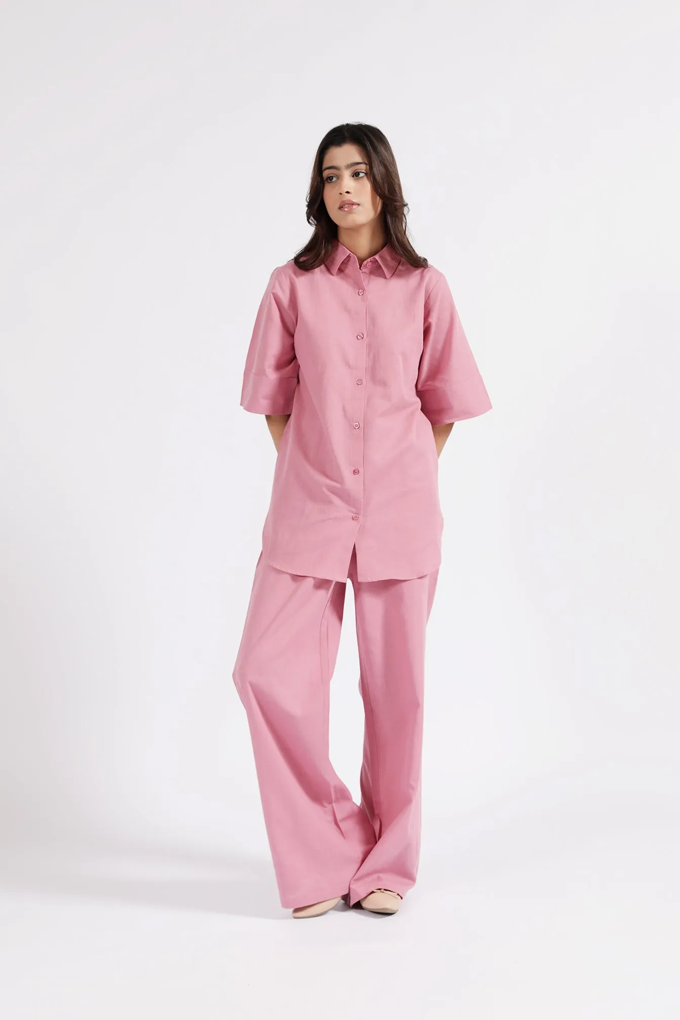 WIDE LEG LINEN TROUSERS Snag Resistant Fabric Timeless Appeal