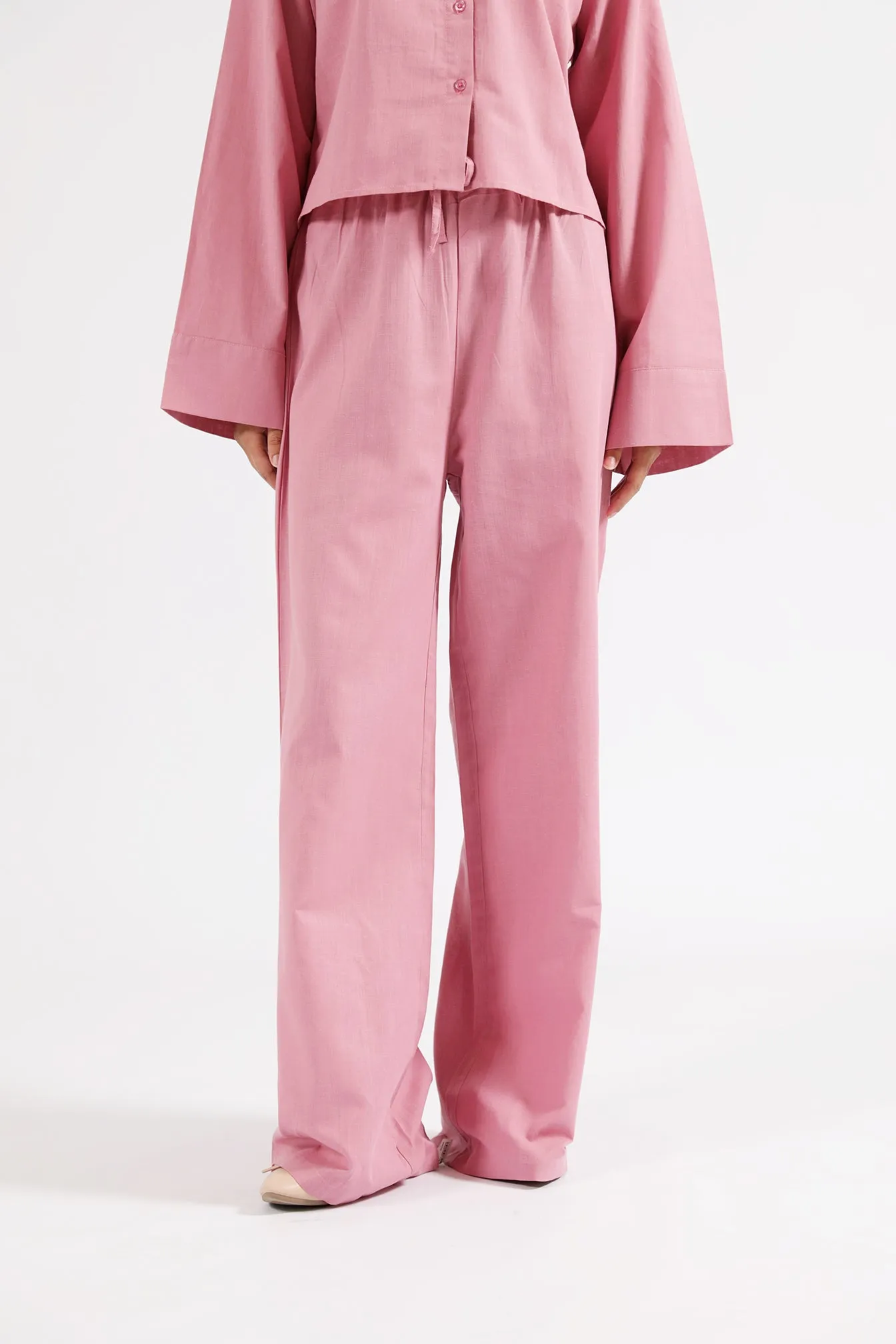 Chilly Weather Fit WIDE LEG LINEN TROUSERS