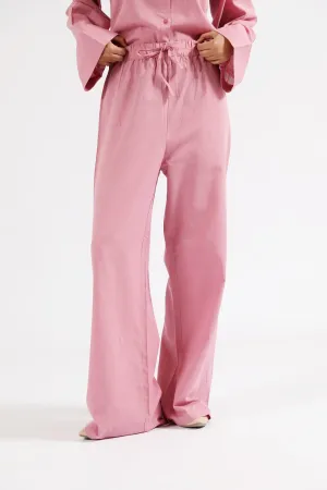 Outdoor Fit Layered Style WIDE LEG LINEN TROUSERS