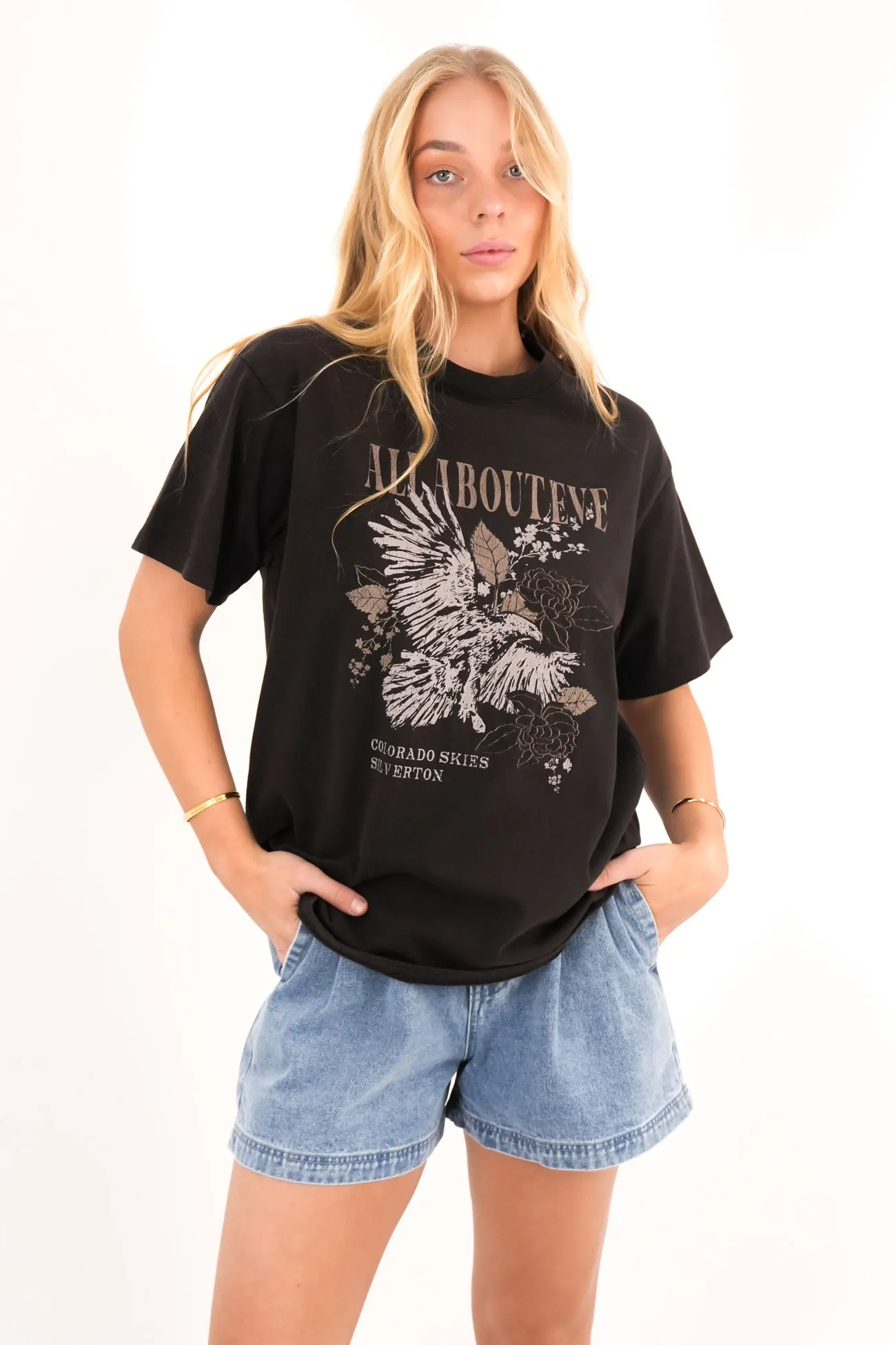Silverton Relaxed Tee Washed Black UltraLightweight Comfy Layer Wear