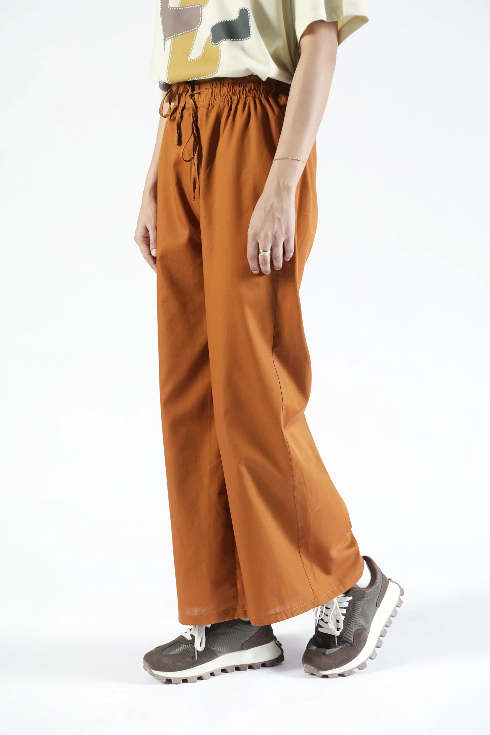 WIDE LEG TROUSER WITH DRAWCORD DETAIL Essential Wearable