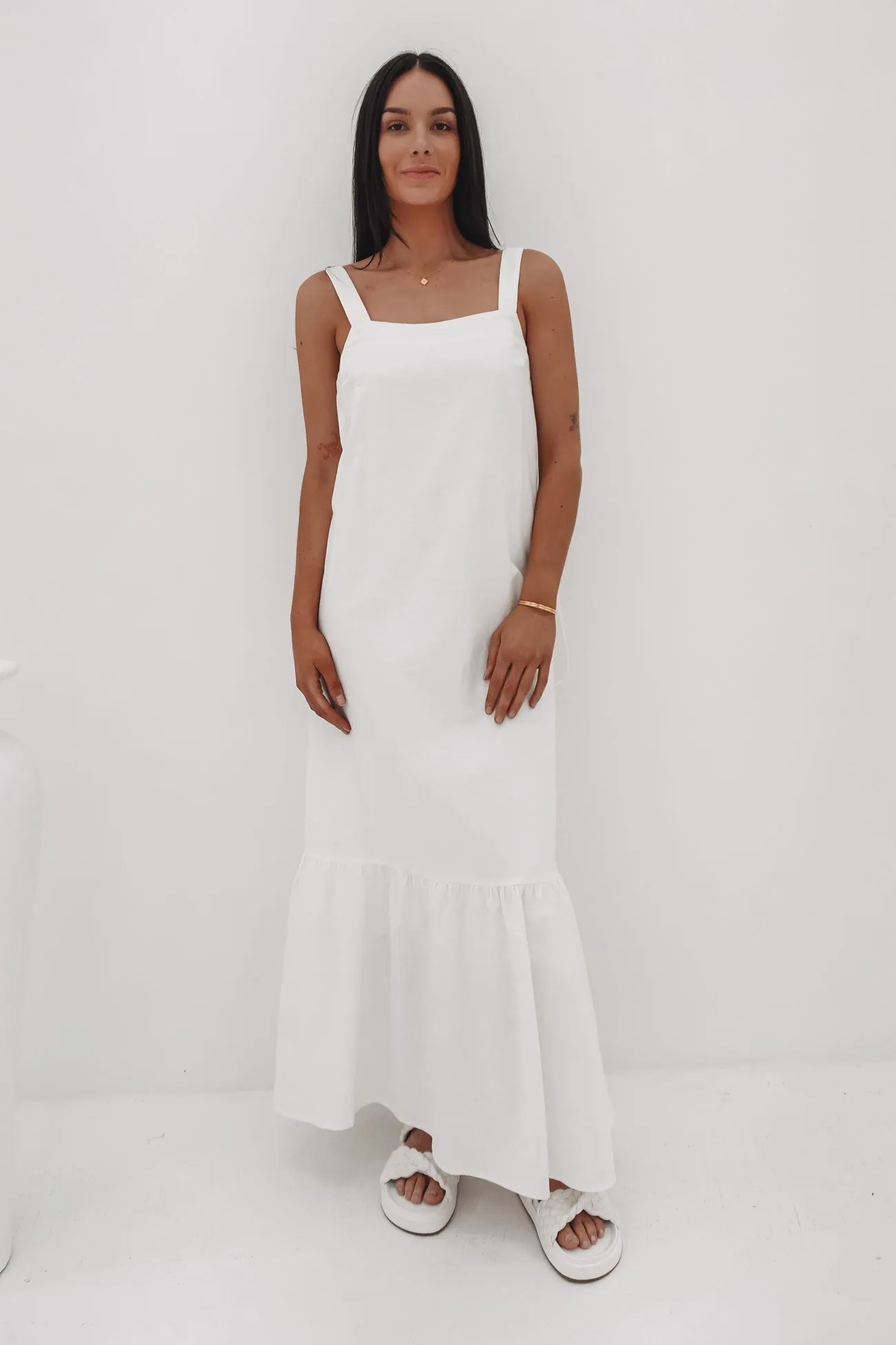 Casual Comfort Willa Maxi Dress White