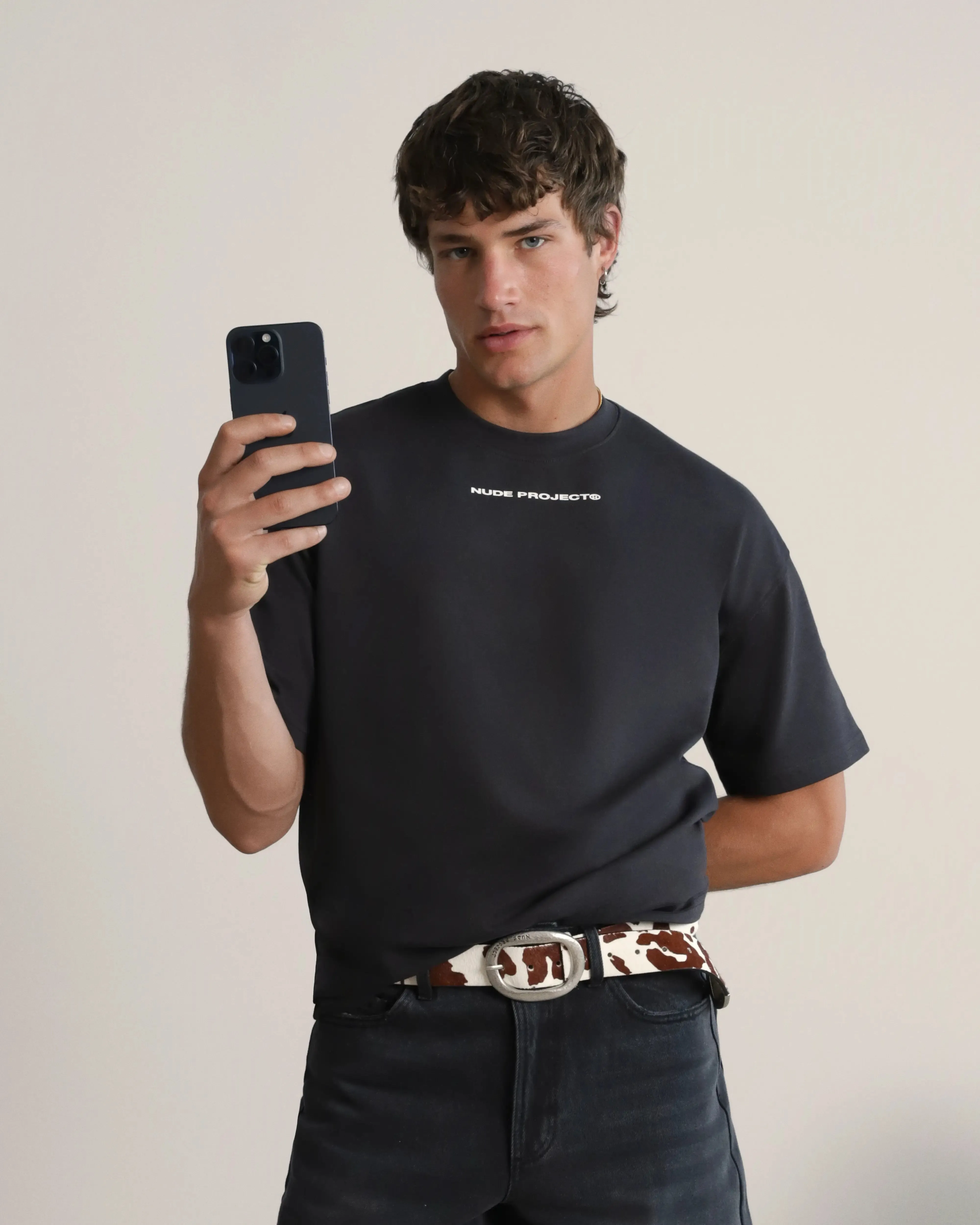 Reinforced Knees Cherry Tee Black