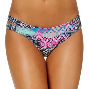 Adjustable Side Ties Women's All Over Print Hipster Bikini Bottom,Multi