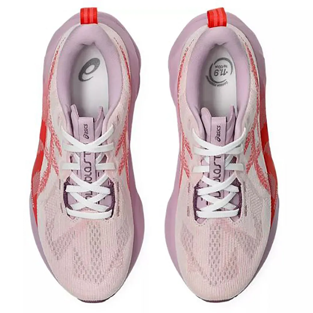 Womens Asics Novablast 5 in White/Coral Reef gym goer aesthetic - design shoes