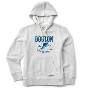 simple design Snug Fit Women's Boston 26.2 Wings Simply True Fleece Hoodie