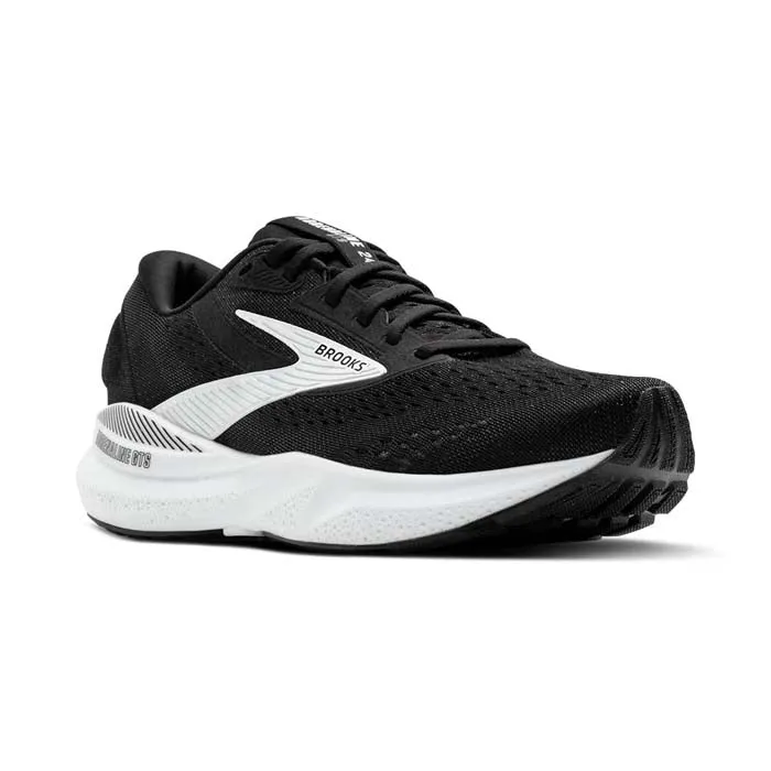 fast - paced running shoes Collapsed Midsole Geometry Womens Brooks Running Adrenaline GTS 24 in Black/White