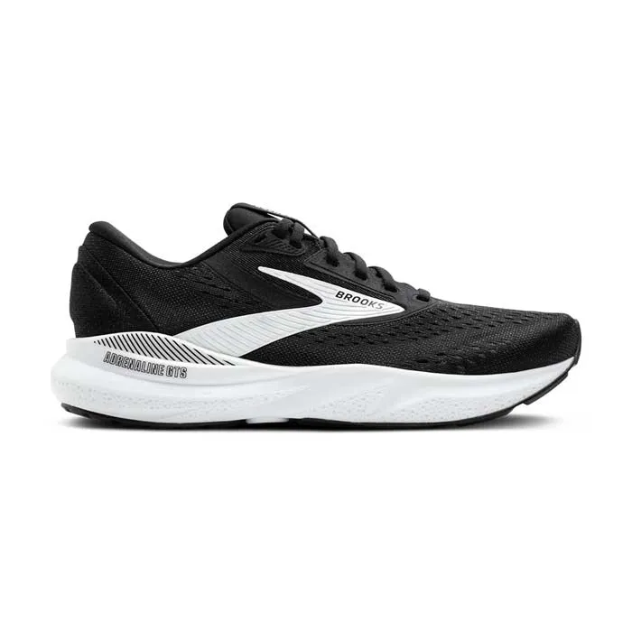 Womens Brooks Running Adrenaline GTS 24 in Black/White padded - collar shoes