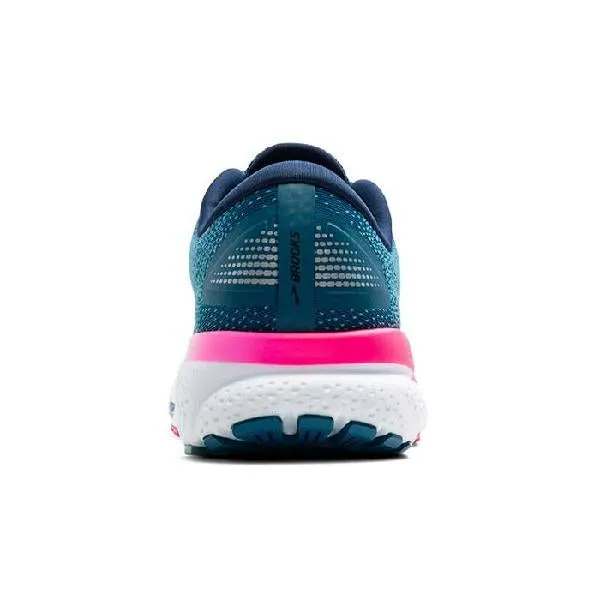 Womens Brooks Running Ghost 16 GTX in Moroccan Blue/Pink/Yellow Supportive arch