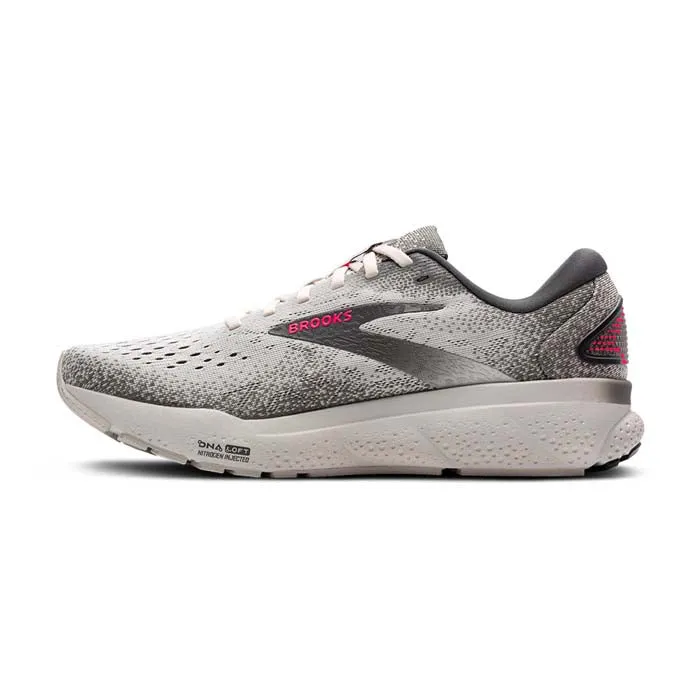 Womens Brooks Running Ghost 16 in Grey/Gargoyle/Pink Polyester