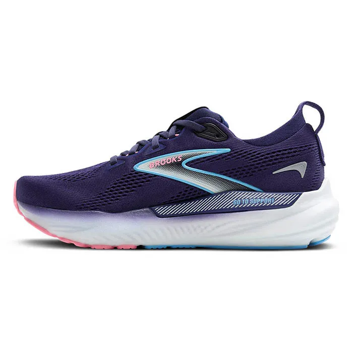 Womens Brooks Running Glycerin GTS 22 in Blue Ribbon/Peacoat/Dianthus Responsive Bounce Tech