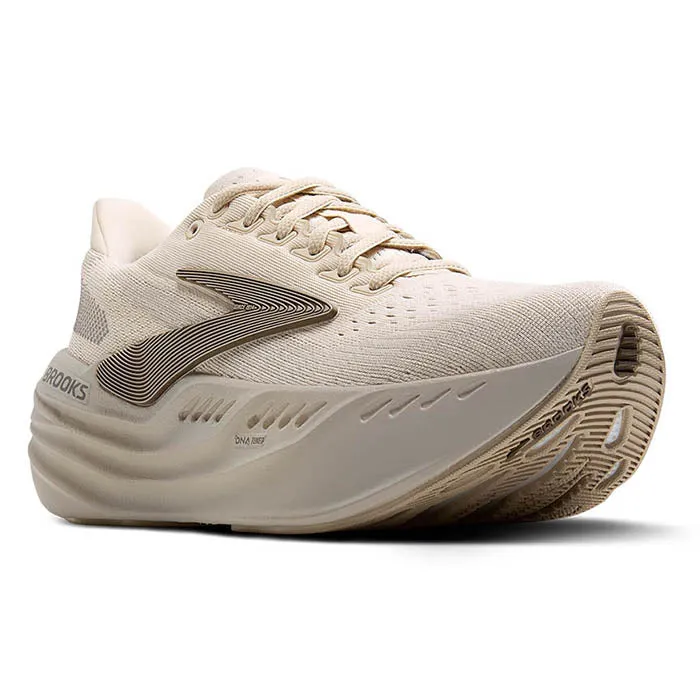 Womens Brooks Running Glycerin Max in Almond Peach/London Fog/White Rebound Enhancing Rocker Carbon Fiber Responsiveness