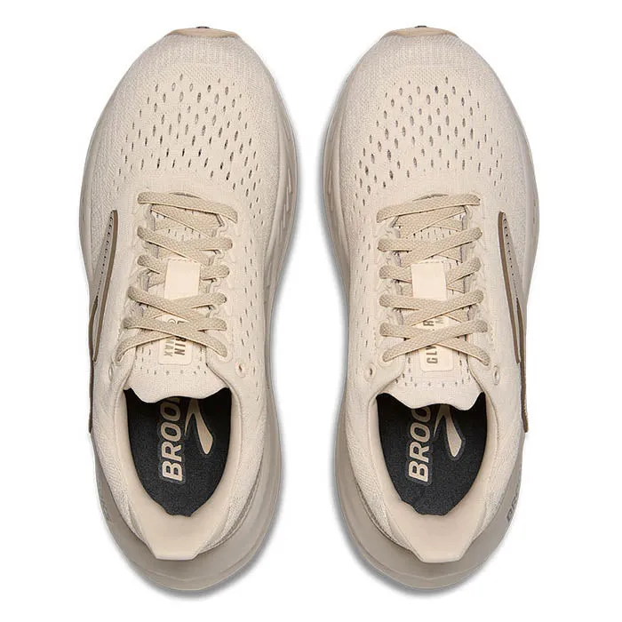 Womens Brooks Running Glycerin Max in Almond Peach/London Fog/White Retro Breathable Ventilation Channels