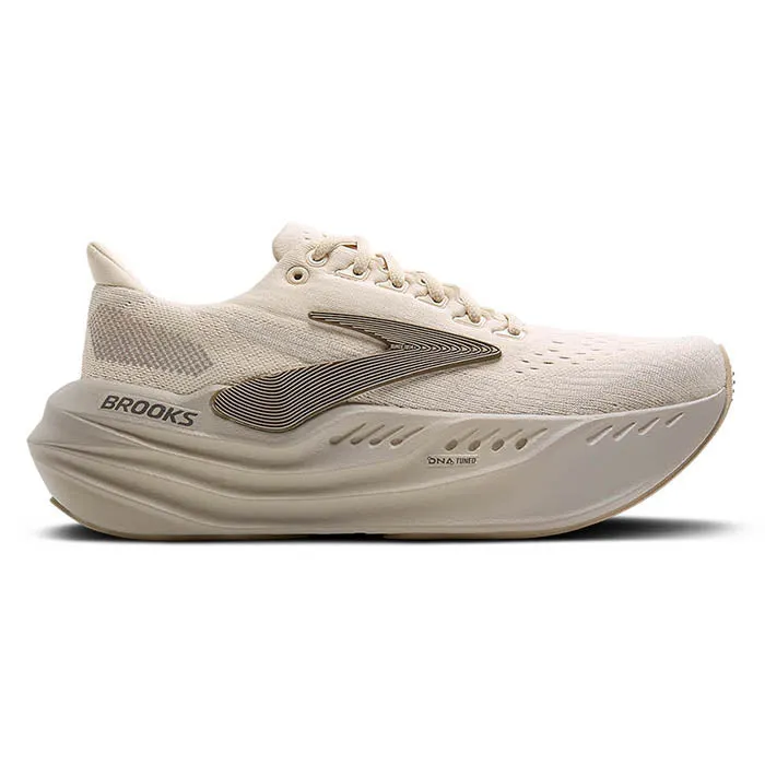 mid - top running shoes Womens Brooks Running Glycerin Max in Almond Peach/London Fog/White