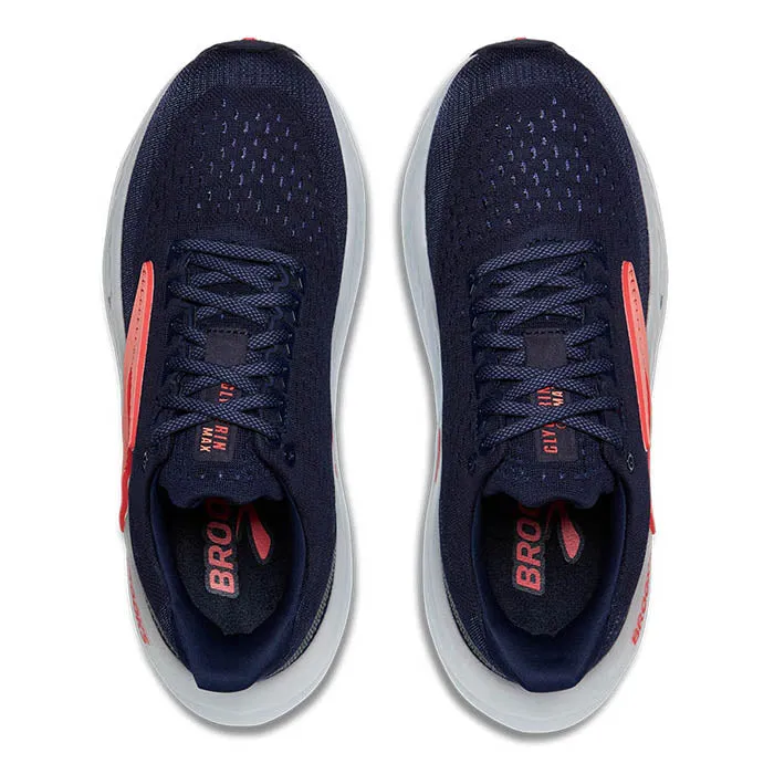 Womens Brooks Running Glycerin Max in Peacoat/Blue Ribbon/Hot Coral running with a hydration pack improve comfort