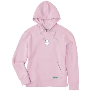 Women's Cat Snowman Simply True Fleece Hoodie Core Chic