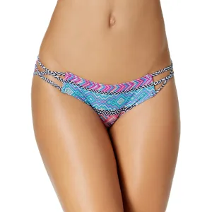 No Ride Up Design Women's Cheeky Tribal Print Bikini Bottom,Multi