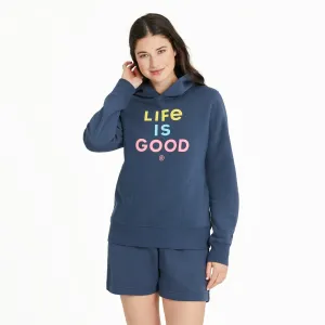 Cool Style Women's Clean LIG Stack Good Vibes Fleece Hoodie
