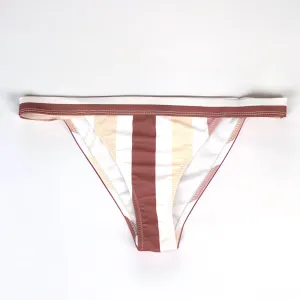 Anti Slip Waistband Women's Color Blocks Bikini Bottom,Multi