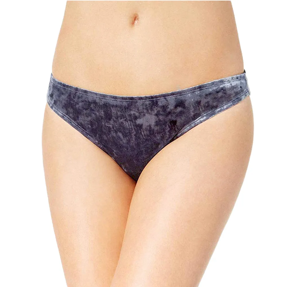Women's Crushed Velvet Hipster Bikini Bottoms,Petrol Festival Air