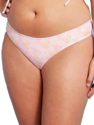 Women's Floral Printed Bikini Bottom,Multi Durable Stitching Compression Fit Lining