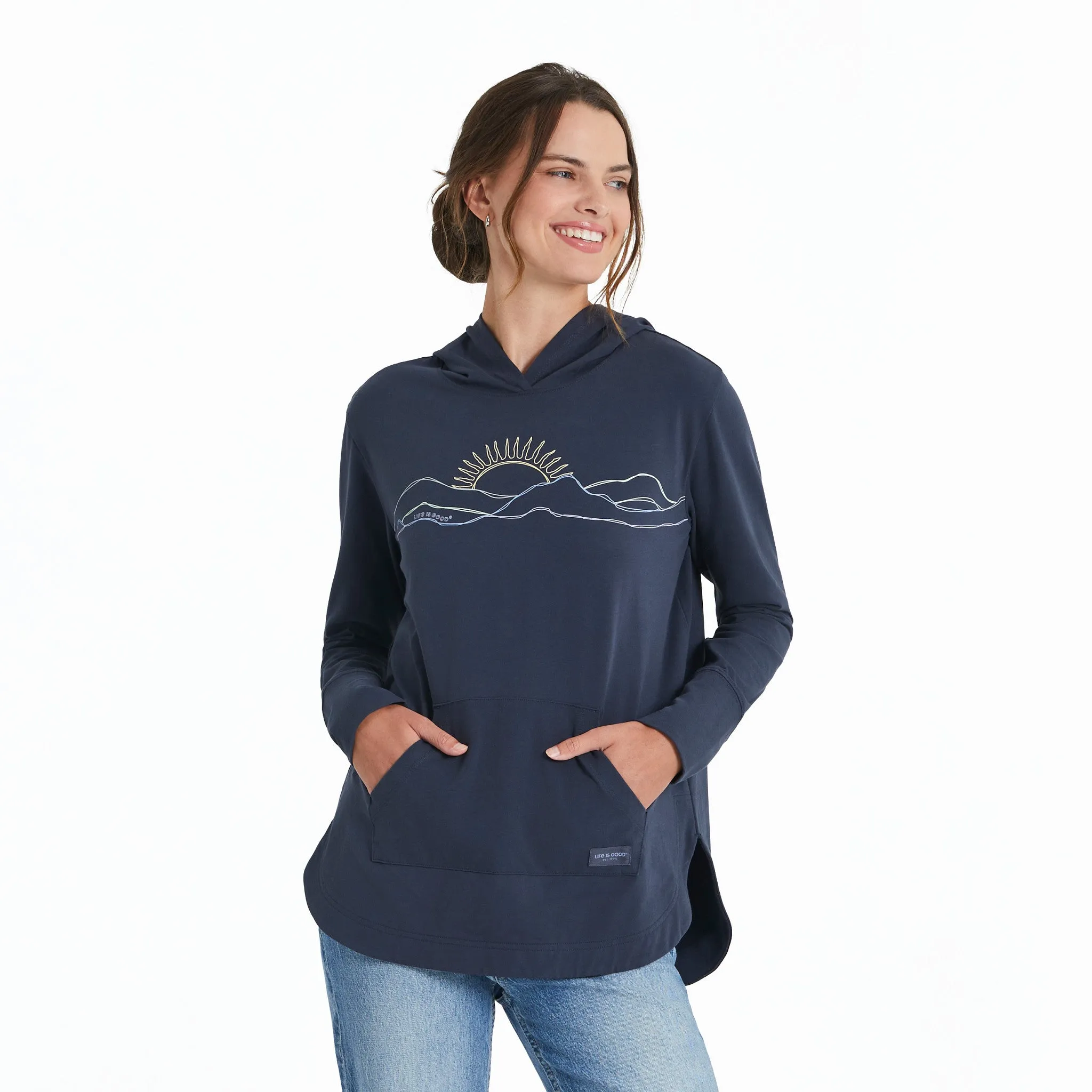 Women's Freehand Mountain Sun Crusher-FLEX Hoodie Tunic Weekend Wear