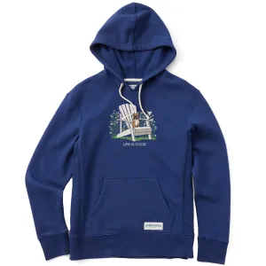 Women's French Bull Dog Adirondack Simply True Fleece Hoodie product pastel softness embroidery accents