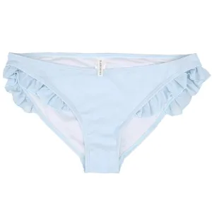 Women's Frill Side  Ribbed Bikini Bottom,Light Blue Non Slip Grip Technology Anti Slip Trim
