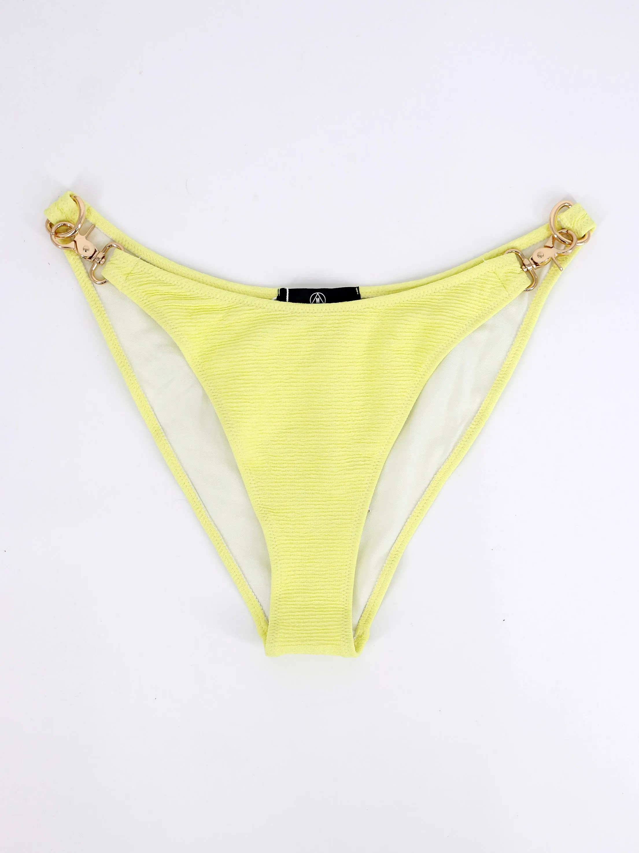 Women's Gauze Bikini Bottom,Yellow LowMaintenance Material Stretchable Fabric
