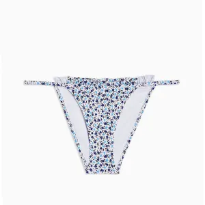 Women's High Leg Bikini Bottom,White Rounded Seam Technique Four Way Stretch Fabric