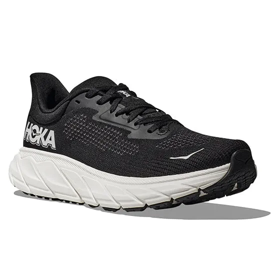 narrow - toe - box running shoes unbranded running wear Womens Hoka Arahi 7 in Black/White