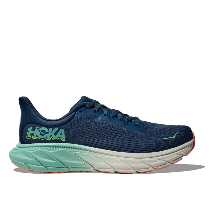 high - traction shoes Womens Hoka Arahi 7 in Midnight/Seafoam