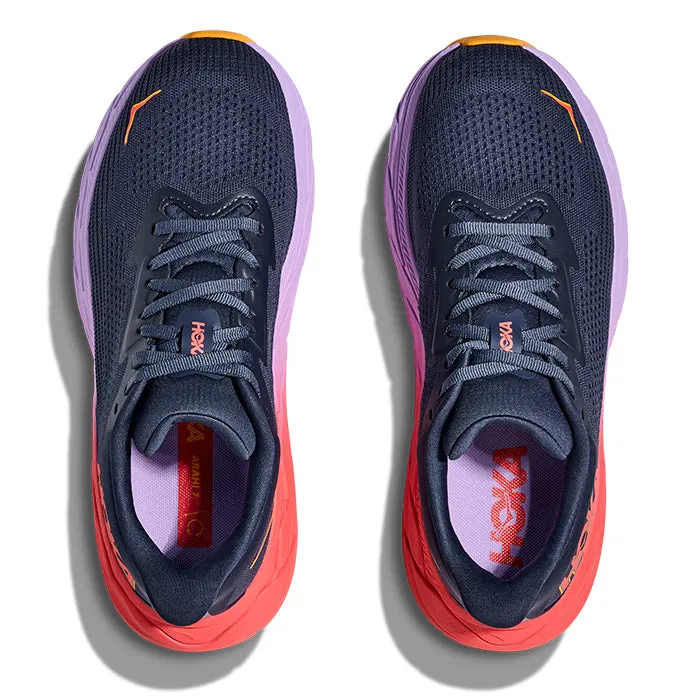 running in gyms metatarsal - support shoes Womens Hoka Arahi 7 in Nautical Dusk/Varsity Navy