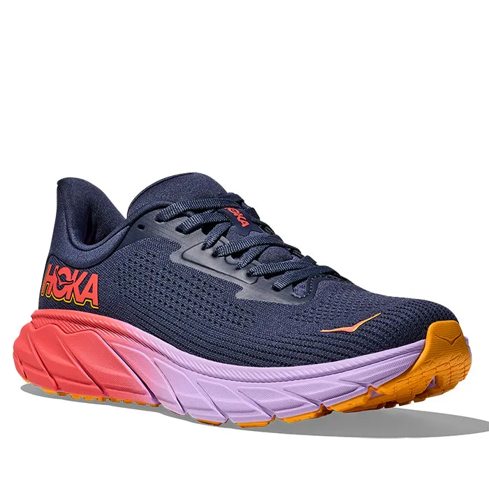 Comfortable toe box Womens Hoka Arahi 7 in Nautical Dusk/Varsity Navy