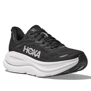 mesh upper breathability Womens Hoka Bondi 9 in Black/White