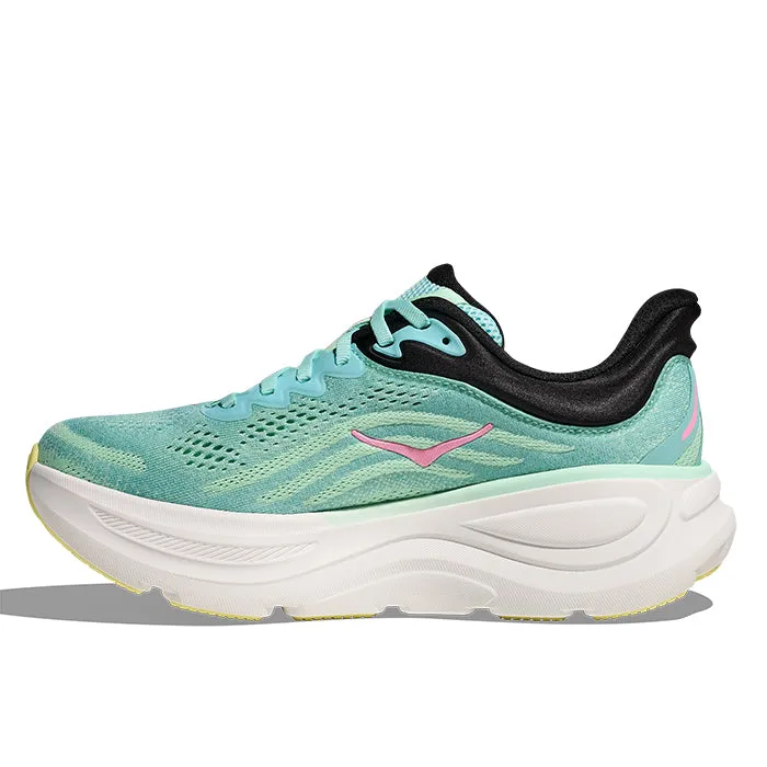 Womens Hoka Bondi 9 in Blue Spark/Mint Flourite Precision Engineered Insole