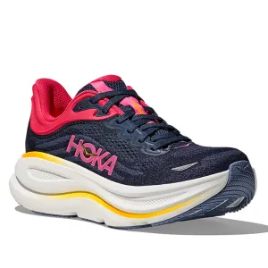 Womens Hoka Bondi 9 in Varsity Navy/Nautical Dusk Compression Fit Lining