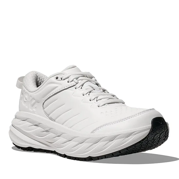 foot - friendly shoes Ergonomic Support Womens Hoka Bondi SR (Slip Resistant) in Frost/Frost
